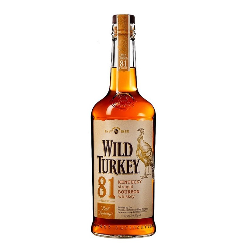 Bourbon Wild Turkey 81 Proof - Bouteille de bourbon américain de 81 Proof