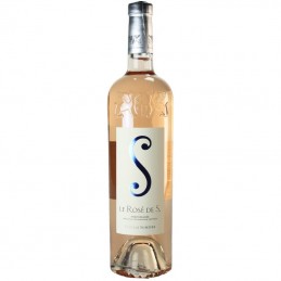 Rosé de S bouteille de vin rosé avec robe rose pâle